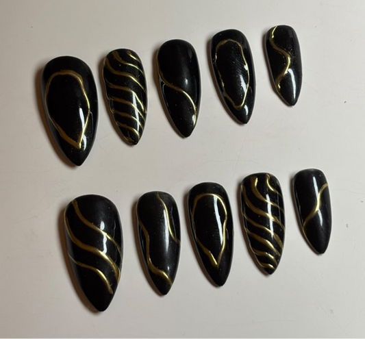 Black and Gold Chrome Set